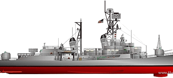 Эсминец USS DD-940 Manley [Destroyer] - чертежи, габариты, рисунки